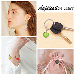 100Pcs 10 Colors Valentine's Day Transparent Resin Pendants&nbsp;FIND-SC0003-28