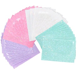 100Pcs 4 Colors Heart PVC Pouch Film Photo Protecting Sheets&nbsp;AJEW-CP0010-59