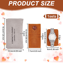 Rectangle Imitation Leather Single Watch Pouch Storage Bags&nbsp;ABAG-WH0051-07