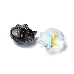 50Pcs 10 Style Transparent Spray Painted Glass Beads&nbsp;DGLA-FS0001-03