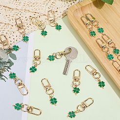 20Pcs Alloy Enamel Clover Pendant Decorations&nbsp;HJEW-CP00073