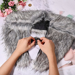 Viking Faux Fur Collar with Belt Buckle&nbsp;AJEW-WH0696-482