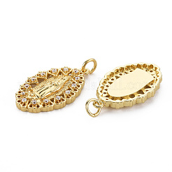 Brass Micro Pave Cubic Zirconia Pendants&nbsp;KK-Q252-068-NF