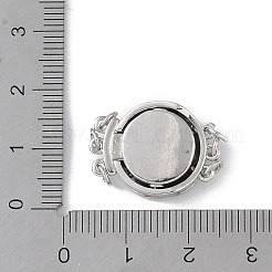Rack Plating Brass Micro Pave Clear Cubic Zirconia Box Clasps&nbsp;KK-G494-01P