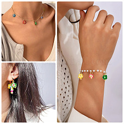 20Pcs Handmade Millefiori Glass Charms&nbsp;PALLOY-TADJ00004