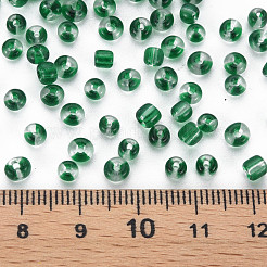 6/0 Transparent Two Tone Glass Seed Beads&nbsp;SEED-T006-01C-C09