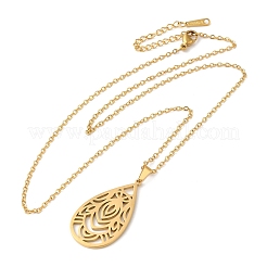 304 Stainless Steel Pendant Necklaces&nbsp;LS-NJEW-P283-05G