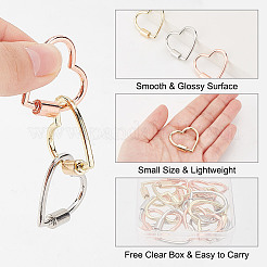 15Pcs 3 Colors Alloy Screw Carabiner Lock Charms&nbsp;FIND-AN0001-12