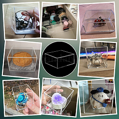 Square Transparent Acrylic Jewelry Packing Boxes with Lid&nbsp;CON-WH0085-169