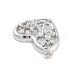 Brass Pave Clear Cubic Zirconia Pendants&nbsp;LS-KK-Z061-07P