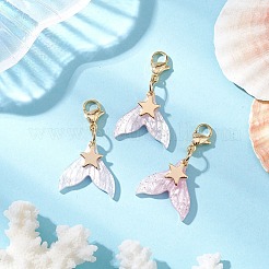 Mermaid Tail Resin Pendant Decorations&nbsp;HJEW-JM03120