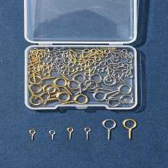 100Pcs 6 Styles 304 Stainless Steel Screw Eye Pin Peg Bails&nbsp;FIND-FS0002-85