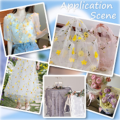 3D Flower Milk Fiber Embroidery Fabric&nbsp;AJEW-WH20006-241A