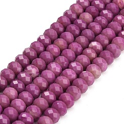Faceted Dyed Natural White Jade Beads Strands&nbsp;GG-CBAE966-01A-N