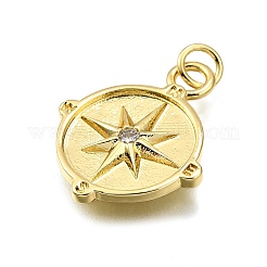 Rack Plating Brass Micro Pave Cubic Zirconia Pendants&nbsp;KK-K401-60C-G