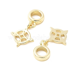 Rhombus Rack Plating Brass Charms&nbsp;KK-G513-01G-1