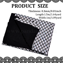 Sparkly Hologram Spandex Mermaid Printed Fish Scale Fabric&nbsp;AJEW-WH0314-30C