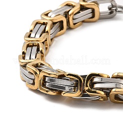 304 Stainless Steel Byzantine Chain Bracelets&nbsp;BJEW-D026-01GP