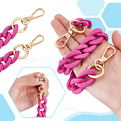 Acrylic Twisted Chain Bag Chains&nbsp;PURS-WH0006-09