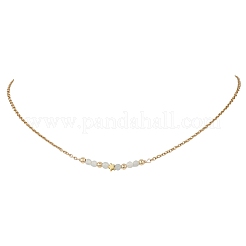 12Pcs 12 Styles Constellation Brass Star & Natural Mixed Stone Faceted Round Beaded Pendant 304 Stainless Steel Cable Chain Necklaces&nbsp;NJEW-JN05612