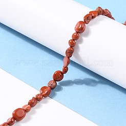 Natural Red Jasper Nuggets Beads Strand&nbsp;G-G018-21