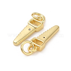 Brass Micro Pave Cubic Zirconia Pendants&nbsp;KK-H527-16G