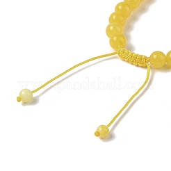 8mm Round Dyed Natural Jade Imitation Beeswax Braided Bead Bracelets for Women Men&nbsp;BJEW-C067-01B-05