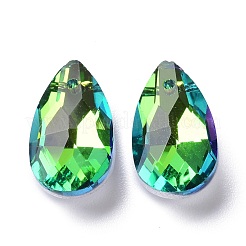Faceted Teardrop Glass Pendants&nbsp;GLAA-O008-AM