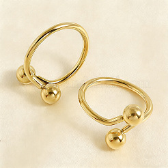 304 Stainless Steel Cuff Open Rings for Women&nbsp;LF0333-2
