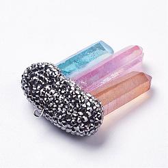 Natural Quartz Crystal Pointed Pendants&nbsp;G-K181-A