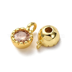 Brass with Cubic Zirconia Charms&nbsp;KK-C119-14G