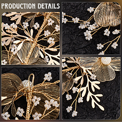 Alloy with Plastic Pearl Ornament Accessories&nbsp;FIND-WH20030-11B-G