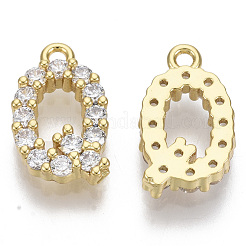 Brass Micro Pave Cubic Zirconia Charms&nbsp;X-KK-T060-05-Q-G-NF