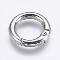 Zinc Alloy Spring Gate Rings&nbsp;PALLOY-WH0007-02-2cm