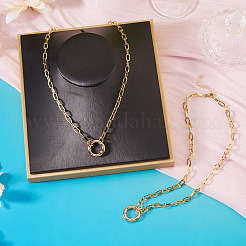 2Pcs Brass Paperclip Chains Necklaces&nbsp;NJEW-TAC0046