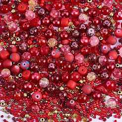 2 Bag Glass Round Beads Set&nbsp;JX547D
