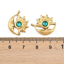 304 Stainless Steel Rhinestone Pendants&nbsp;STAS-Z166-24G-05