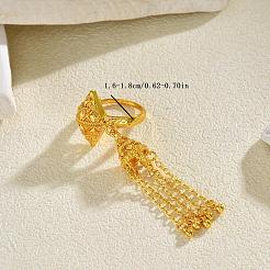 Adjustable Brass Tassel Finger Rings for Women&nbsp;JB9965-1