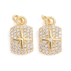 Brass Micro Pave Cubic Zirconia Pendants&nbsp;ZIRC-E164-31G
