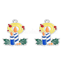 Rack Plating Alloy Enamel Pendants&nbsp;ENAM-N060-12P