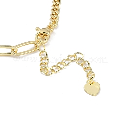 Brass Cuban Link Chain & Paperclip Chain Bracelet Making&nbsp;KK-U020-10G
