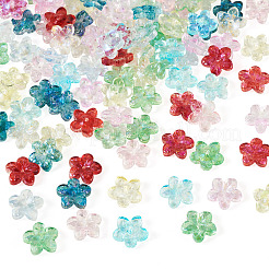 135Pcs 9 Colors Baking Paint Transparent Glass Beads&nbsp;DGLA-TA0001-59