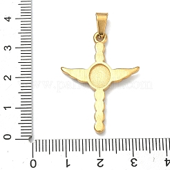 304 Stainless Steel Crystal Rhinestone Pendants&nbsp;STAS-F336-15G-02