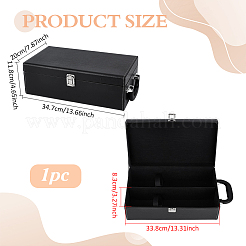 2-Slot Leather Wine Gift Packing Boxes with Handles&nbsp;CON-WH0089-284A