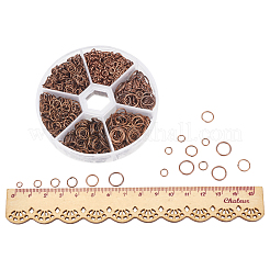 Red Copper Iron Plated Jump Rings with Container Nickel Free for Jewelry Making&nbsp;IFIN-PH0001-06R-NF