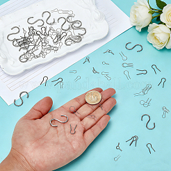 80Pcs 5 Styles Stainless Steel S-shape Hooks&nbsp;FIND-GA0008-89