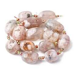Natural Cherry Blossom Agate Beads Strands&nbsp;G-P605-B01-01