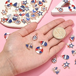 50Pcs 10 Styles Alloy Enamel Pendants&nbsp;ENAM-CJ0003-08