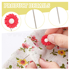 50Pcs 5 Colors Sunflower Iron Head Pins&nbsp;DIY-AB00039