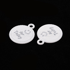 Spray Painted Alloy Pendants&nbsp;PALLOY-Q433-030J-RS